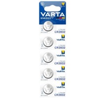 Батарейка CR2032/ Батарейка Varta ENERGY CR2032 BL5 Lithium 3V (6032) (5/100/500) (5 шт.)