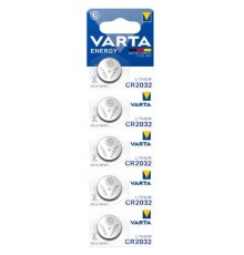 Батарейка CR2032/ Батарейка Varta ENERGY CR2032 BL5 Lithium 3V (6032) (5/100/500) (5 шт.)