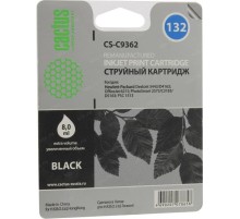 -/ Картридж струйный Cactus CS-C9362 №132 черный (7мл) для HP DJ 5443/D4163/DJ 6215/PS 2573/C3183/D5163