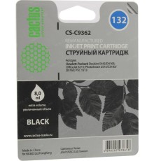 -/ Картридж струйный Cactus CS-C9362 №132 черный (7мл) для HP DJ 5443/D4163/DJ 6215/PS 2573/C3183/D5163