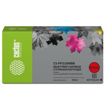 -/ Картридж струйный Cactus CS-PFI320MBK черный матовый (300мл) для Canon imagePROGRAF TM-200/TM-200 MF