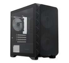 Корпус без блока питания/ Case HSPD M321, Mesh Mini-tower, Black, slide TG, 0.45 SPCC, 2x140mm ARGB (M11-140)+1x120mm ARGB (M11-120) mATX, mITX 160/340/184mm 2x2.5", 2x3.5", 4xPCI 2xUSB-A 3.0, 1xUSB-A 1.0 390x200x385mm
