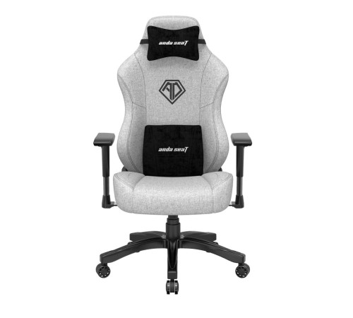 Кресло игровое Anda Seat Phantom 3, цвет серый, размер L (90кг), материал ткань (модель AD18)