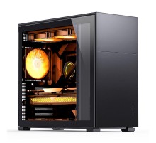 Корпус без блока питания/ Case JONSBO D41 STD, Midi-Tower, TG, no fan, 1xUSB-A 3.2 + 1xUSB-C 3.2, ATX, mATX Black