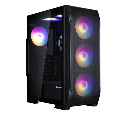 корпус ZALMAN N7 PLUS V2, ATX, BLACK, WINDOW, 1xCombo (3.5” or 2.5”), 1 x 3.5”, 3 x 2.5”, 2xUSB2.0, 1xUSB3.0, FRONT 3x120mm RGB, REAR 1x120mm RGB, TOP 2x120mm RGB, SIDE 1x120mm