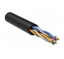 Каб. в. п. U/UTP кат. 5E 4x2х24AWG solid LSZH 305м чер.
