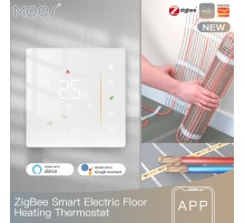 Термостат для электрических теплых полов Moes ZigBee Smart Thermostat белый модели ZHT-006