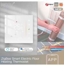 Термостат для электрических теплых полов Moes ZigBee Smart Thermostat белый модели ZHT-006
