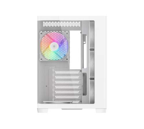 Корпус ПК без блока питания/ Case SAMA V60 White, Midi-Tower, TG, 7x120mm ARGB, 2xUSB 3.0 + 1xUSB 3.1 Type-C, ATX, mATX, mITX White