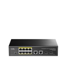 Коммутатор/ 8-10/100/1000 BASE-T Gigabit ports,2-Port 10/100/1000 BASE-T Gigabit Uplink ports, 2-1000 BASE-X SFP Slot, 8-port IEEE 802.3at PoE+ Injector, Supports PoE power up to 30W for each PoE port, Extend Mode (Port#7 and #8 support transmit distance