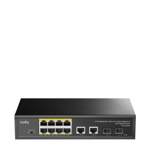 Коммутатор/ 8-10/100/1000 BASE-T Gigabit ports,2-Port 10/100/1000 BASE-T Gigabit Uplink ports, 2-1000 BASE-X SFP Slot, 8-port IEEE 802.3at PoE+ Injector, Supports PoE power up to 30W for each PoE port, Extend Mode (Port#7 and #8 support transmit distance