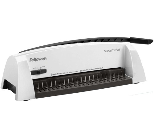 Переплетчик Fellowes STARLET 2+ на пластиковую пружину, сшивает до 120 лст., перфорирует 12 лст. Переплетчик Fellowes STARLET 2+ Переплетчик Fellowes STARLET 2+ на пластиковую пружину, сшивает до 120 лст., перфорирует 12 лст. Переплетчик Fellowes STARLET 2+