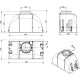 Встраиваемая вытяжка FALMEC GRUPPO INCASSO PLUS 50 WH, серия Design, 53 см, электронное управление, светодиодное освещение, периметральное всасывание, технология бесшумной работы NRS, 4 скорости, отвод/циркуляция, максимальная производительность 1280 м3/ч