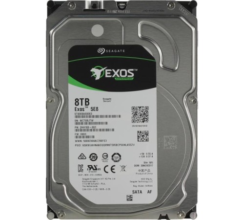 Жесткий диск/ HDD Seagate SATA 8Tb Exos 5E8 5400 6Gb/s 256Mb