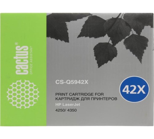 -/ Картридж лазерный Cactus CS-Q5942X Q5942X черный (20000стр.) для HP LJ 4250/ 4350