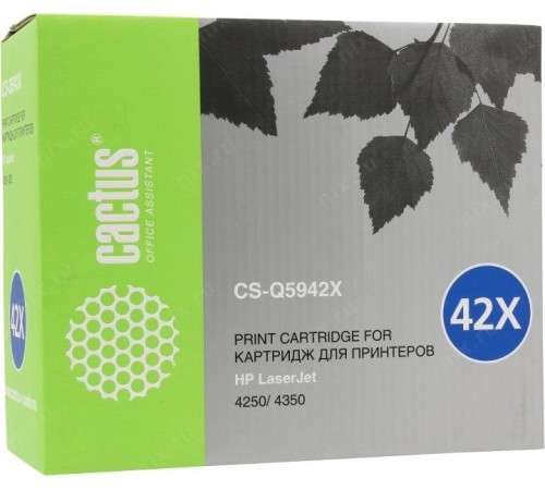-/ Картридж лазерный Cactus CS-Q5942X Q5942X черный (20000стр.) для HP LJ 4250/ 4350