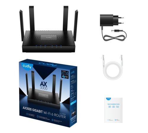 Маршрутизатор/ AX3000 Gigabit Dual Band Wi-Fi 6 Mesh Router, Chipset MT7981BA+MT7976CN+MT7531AE, 802.11ax/ac/a/b/g/n, 2402Mbps at 5GHz + 574Mbps at 2.4GHz, 4 10/100/1000Mbps Ports, 4 x 5dBi fixed antennas, WiFi router/AP/ Repeater/WISP Mode, PPTP/L2TP/Ope Маршрутизатор/ AX3000 Gigabit Dual Band Wi-Fi 6 Mesh Router, Chipset MT7981BA+MT7976CN+MT7531AE, 802.11ax/ac/a/b/g/n, 2402Mbps at 5GHz + 574Mbps at 2.4GHz, 4 10/100/1000Mbps Ports, 4 x 5dBi fixed antennas, WiFi router/AP/ Repeater/WISP Mode, PPTP/L2TP/Ope