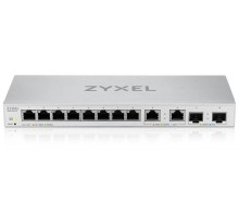 Коммутатор Мультигигабитный Smart L2 Zyxel XGS1210-12, 8xGE, 2x1/2,5GE, 2xSFP+, настольный, бесшумный