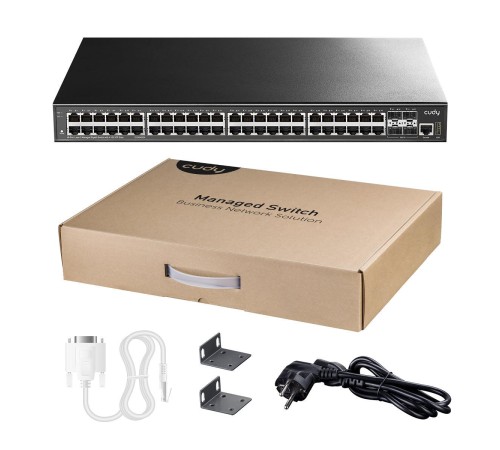 Коммутатор/ 48-Port Layer 3 Managed Gigabit Switch,48 Gigabit Ethernet ports + 4 10 Gigabit uplink SFP optical ports + 1 USB serial port + 1 console port, backplane bandwidth 176Gbps, three-layer network management function, support routing, DHCP, VLAN, M Коммутатор/ 48-Port Layer 3 Managed Gigabit Switch,48 Gigabit Ethernet ports + 4 10 Gigabit uplink SFP optical ports + 1 USB serial port + 1 console port, backplane bandwidth 176Gbps, three-layer network management function, support routing, DHCP, VLAN, M
