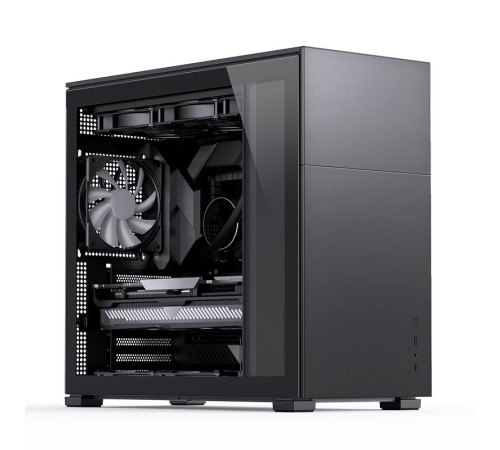 Корпус без блока питания/ Case JONSBO D41 STD, Midi-Tower, TG, no fan, 1xUSB-A 3.2 + 1xUSB-C 3.2, ATX, mATX Black