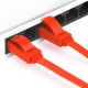 Greenconnect Патч-корд PROF плоский прямой 20.0m, UTP медь кат.6, красный, позолоченные контакты, 30 AWG, GCR-LNC624-20.0m, ethernet high speed 10 Гбит/с, RJ45, T568B