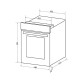 Шкаф духовой электрический MAUNFELD EOEC516B2 448х546х595 мм, Независимый тип установки, класс энергопотребления А,  7 основных режимов,  механическое управление, двойное стекло дверцы, металлическая ручка дверцы, холодный фронт, объем 51 л, конвекция,гри