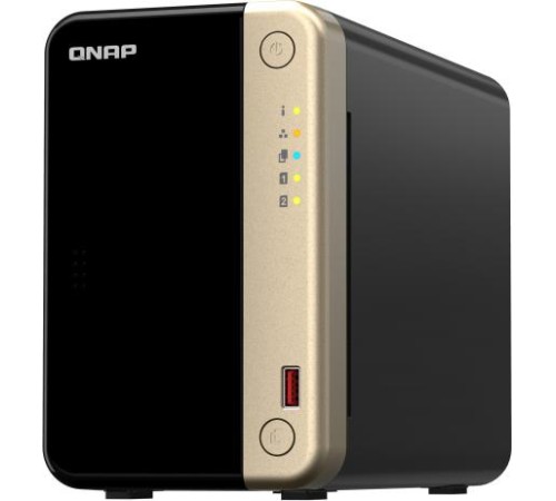 Сетевое хранилище без дисков/ SMB QNAP TS-264-8G NAS 2 HDD trays, 4-core Intel Celeron N5105/N5095 2.0-2.9 GHz, 8 GB DDR4 RAM , 2x2.5 Gigabit Ethernet , 2xUSB 3.2 Gen 2 (10Gbps), 2xUSB 2.0 port, 1xHDMI, 2xM.2 PCIe Gen 3 x1 slots Сетевое хранилище без дисков/ SMB QNAP TS-264-8G NAS 2 HDD trays, 4-core Intel Celeron N5105/N5095 2.0-2.9 GHz, 8 GB DDR4 RAM , 2x2.5 Gigabit Ethernet , 2xUSB 3.2 Gen 2 (10Gbps), 2xUSB 2.0 port, 1xHDMI, 2xM.2 PCIe Gen 3 x1 slots