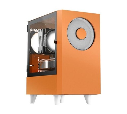 Корпус без блока питания/ Case WIZMAX EM1, Mini-Tower, TG, 1x160mm + 1x120mm LED, 1xUSB-A 3.0 + 2xUSB-A 2.0, mATX, mITX, Woofer Orange Корпус без блока питания/ Case WIZMAX EM1, Mini-Tower, TG, 1x160mm + 1x120mm LED, 1xUSB-A 3.0 + 2xUSB-A 2.0, mATX, mITX, Woofer Orange