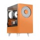 Корпус без блока питания/ Case WIZMAX EM1, Mini-Tower, TG, 1x160mm + 1x120mm LED, 1xUSB-A 3.0 + 2xUSB-A 2.0, mATX, mITX, Woofer Orange