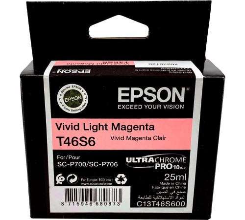 Картридж/ Singlepack VividLightMagenta T46S6 UltraChromePro10 ink 25ml
