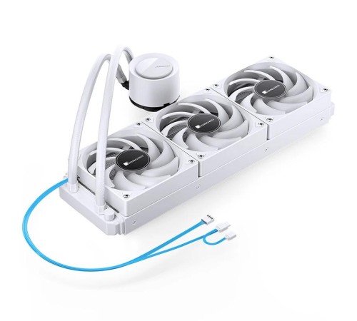 Система жидкостного охлаждения/ Water Cooling System JONSBO TG-360 White (300W, 360mm, White, ARGB/ Fans: 3x120mm, 66.19CFM, 35.4dBA, 1800RPM/ Pump height 72mm, 30dBA, 2400RPM, Rad thickness 27mm/ S: 1700, 1200, 115X, AM5, AM4) Система жидкостного охлаждения/ Water Cooling System JONSBO TG-360 White (300W, 360mm, White, ARGB/ Fans: 3x120mm, 66.19CFM, 35.4dBA, 1800RPM/ Pump height 72mm, 30dBA, 2400RPM, Rad thickness 27mm/ S: 1700, 1200, 115X, AM5, AM4)