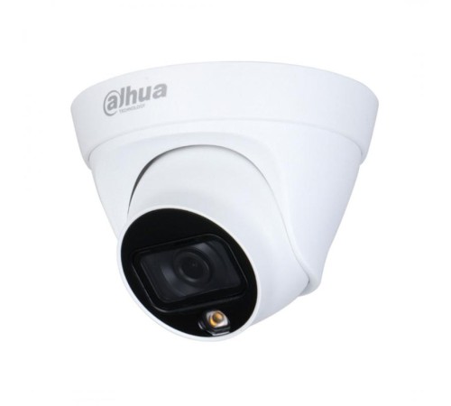 Уличная купольная IP-видеокамера Full-color, 2Мп; 1/2.8 CMOS; объектив 2.8мм; чувствительность 0.0017лк@F1.0 сжатие: H.265+ H.265 H.264+ H.264 MJPEG; 2 потока до 2Мп@25к/с; LED-подсветка до 30м; встроенный микрофон; защита: IP67; питание: 12В(DC) PoE