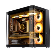Корпус без блока питания/ Case JONSBO TK-2, Midi-Tower, TG, no fans, 1xUSB-A 3.2 + 1xUSB-C 3.2, ATX, mATX, mITX Black