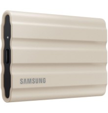 Внешние HDD и SSD/ Samsung External SSD T7 Shield, 1TB, Type C-to-C/A, USB 3.2 Gen2, R/W 1050/1000MB/s, IP65, 88x59x13mm, 98g, Beige (12 мес.)