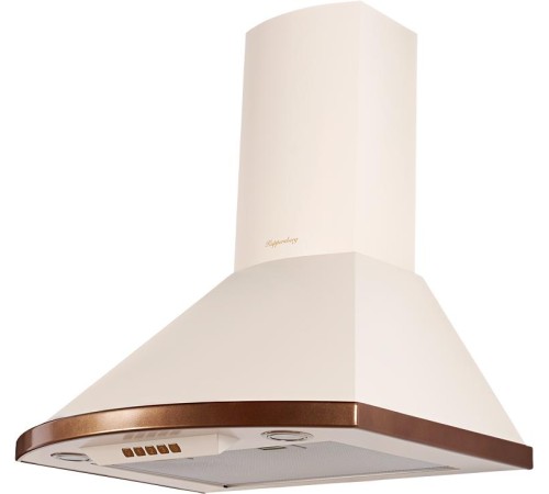Вытяжка Kuppersberg/ Настенная вытяжка, ширина 60 см, отвод/рециркуляция, 650 м3/час, электронное управление, 3 скорости, галогеновое освещение 2х20 Вт, анодированные алюминиевые жироулавливающие фильтры, угольный фильтр С6С (опция), 42 дБ, цвет бежевый,
