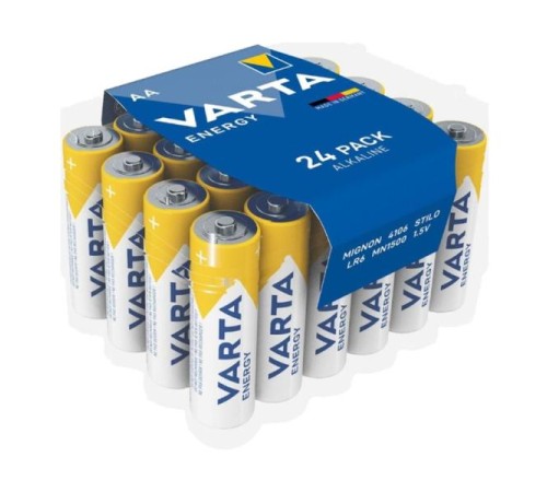 Батарейка AA/ Батарейка Varta ENERGY LR6 AA BOX24 Alkaline 1.5V (4106) (24/288) (24 шт.) Батарейка AA/ Батарейка Varta ENERGY LR6 AA BOX24 Alkaline 1.5V (4106) (24/288) (24 шт.)