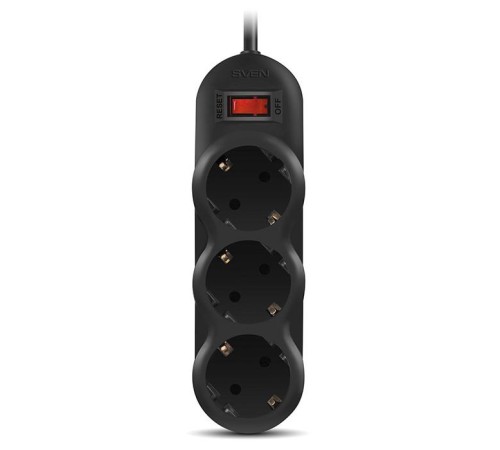 Фильтр SVEN SF-03L 3,0 м (3 розетки) черный Фильтр SVEN SF-03L 3,0 м (3 розетки) черный