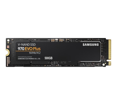 Твердотельный накопитель/ Samsung SSD 970 EVO Plus, 500GB, M.2(22x80mm), NVMe 1.3, PCIe 3.0 x4, 3-bit MLC, R/W 3500/3200MB/s, IOPs 480 000/550 000, DRAM buffer 512MB, TBW 300, DWPD 0.33 (12 мес.) Твердотельный накопитель/ Samsung SSD 970 EVO Plus, 500GB, M.2(22x80mm), NVMe 1.3, PCIe 3.0 x4, 3-bit MLC, R/W 3500/3200MB/s, IOPs 480 000/550 000, DRAM buffer 512MB, TBW 300, DWPD 0.33 (12 мес.)