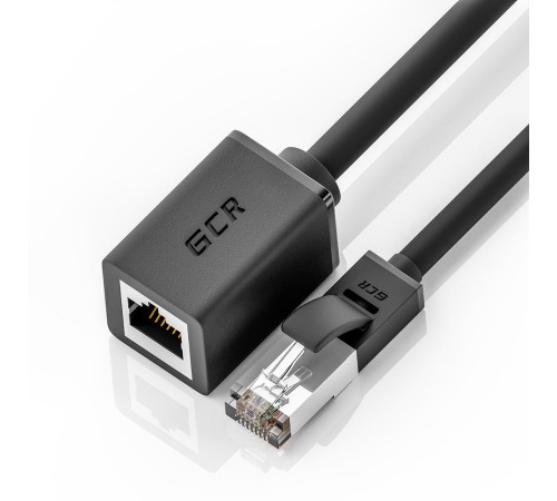 Greenconnect Удлинитель патч-корда прямой 3.0m, FTP медь, кат.6, черный, никелированный коннектор, 24 AWG, Premium ethernet high speed 10 Гбит/с, RJ45, T568B, GCR-51800 Greenconnect Удлинитель патч-корда прямой 3.0m, FTP медь, кат.6, черный, никелированный коннектор, 24 AWG, Premium ethernet high speed 10 Гбит/с, RJ45, T568B, GCR-51800