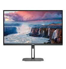 Монитор 27" AOC Q27V5N 2560x1440, WLED, 16:9, VA, 300cd, 4000:1, 20M:1, 4ms, 178/178, HDMI*2, DP, 75Hz, Speakers, HAS, Pivot, Tilt, Swivel, Внут, VESA, Black, 3y
