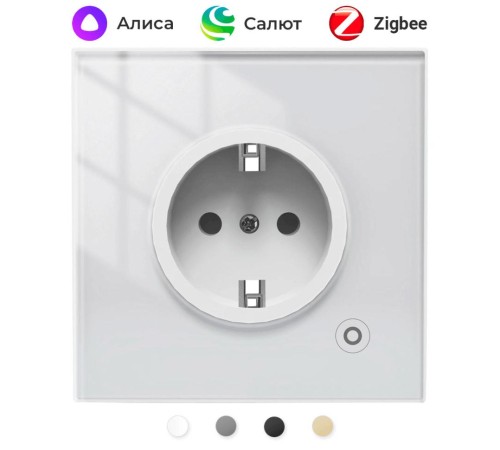 Розетка Moes Zigbee Smart Wall Socket белый модели ZK-EU Розетка Moes Zigbee Smart Wall Socket белый модели ZK-EU