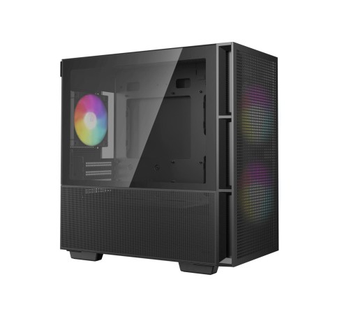 Корпус ПК без блока питания/ Case Deepcool CH360 Digital, 1xUSB3.0, 1xType-C, 2x140ARGB fan, 1x120ARGB fan, mATX, Digital display, Black