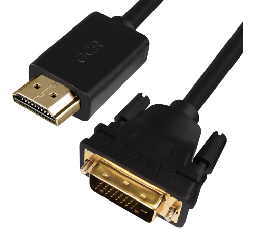 Greenconnect Кабель HDMI-DVI 1.8m черный, OD7.3mm, 28/28 AWG, позолоченные контакты, 19pin AM / 24+1M AM double link, тройной экран Greenconnect Кабель HDMI-DVI 1.8m черный, OD7.3mm, 28/28 AWG, позолоченные контакты, 19pin AM / 24+1M AM double link, тройной экран