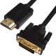 Greenconnect Кабель HDMI-DVI 1.8m черный, OD7.3mm, 28/28 AWG, позолоченные контакты, 19pin AM / 24+1M AM double link, тройной экран