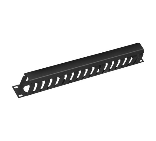 Cabeus JB07-1U-BK Кабельный органайзер 19" 1U с крышкой, металлический, цвет черный (RAL9004) Cabeus JB07-1U-BK Кабельный органайзер 19" 1U с крышкой, металлический, цвет черный (RAL9004)