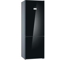 Холодильник BOSCH Serie 6, Full NoFrost,  Габариты 203x70x67, Общий пол. объем: 435 (х:330, м:105), Черный под стеклом, Цифровой LCD дисплей, Утопленные ручки во всю высоту, Multi Airflow,  Нулевые зоны VitaFresh plus с регулировкой температуры, Зона свеж