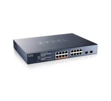 коммутатор Мультигигабитный Smart L3 Lite коммутатор Zyxel NebulaFlex XMG1915-18EP, rack 19", 16xRJ-45: 1/2.5G (8 из них PoE++), 2xSFP+, бюджет PoE 180 Вт