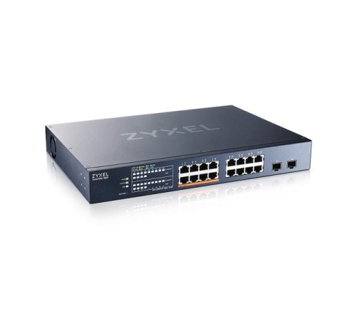 коммутатор Мультигигабитный Smart L3 Lite коммутатор Zyxel NebulaFlex XMG1915-18EP, rack 19", 16xRJ-45: 1/2.5G (8 из них PoE++), 2xSFP+, бюджет PoE 180 Вт