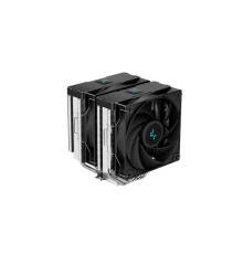 Кулер для процессора DEEPCOOL AG620 DIGITAL LGA1700/1200/115X/AM5/AM4 (8шт/кор, TDP 260W, PWM, DUAL Fan 120mm, 6 тепл. трубок, черный) RET