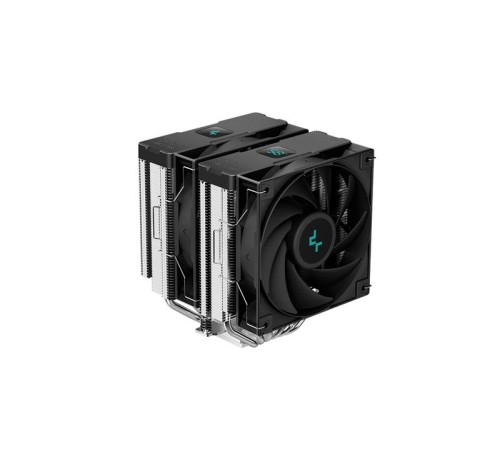 Кулер для процессора DEEPCOOL AG620 DIGITAL LGA1700/1200/115X/AM5/AM4 (8шт/кор, TDP 260W, PWM, DUAL Fan 120mm, 6 тепл. трубок, черный) RET